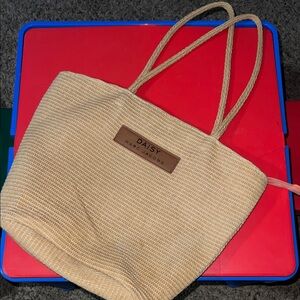Marc Jacobs Daisy Beige Woven Straw Beach/Summer Tote 👜